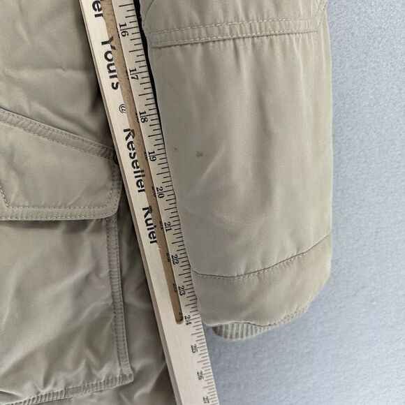 1 Madison Expedition Tan Long Winter Coat Faux Fur Hood Women’s S Retro Preppy‎ - Picture 10 of 10